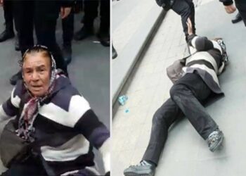 Polis, KHK mağdurunun annesini yerlerde sürükledi