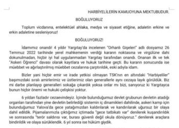 Müebbet hapse mahkum edilen askeri öğrencilerden kamuoyuna açık mektup: Boğuluyoruz
