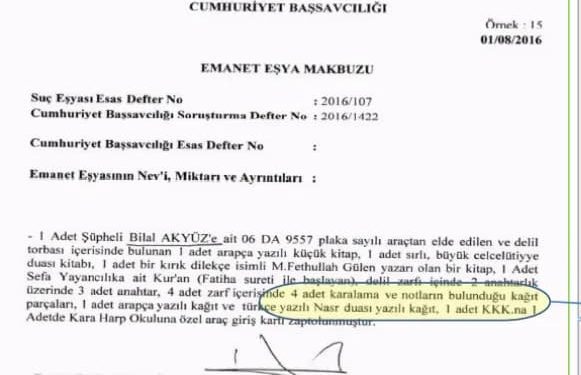 Akıncı dosyasında “Yönetici-3” kodu